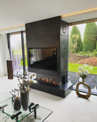 Gepust staal #maatwerk #maatwerk #gashaard #kalfirefireplaces #vanderdonkinterieur #maatwerkinterieur